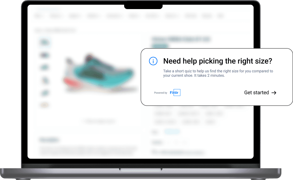 Shoe Size Guide Widget